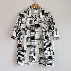 NN07 Ole Printed Short Sleeve Shirt Geometric Print Casual Resort Travel